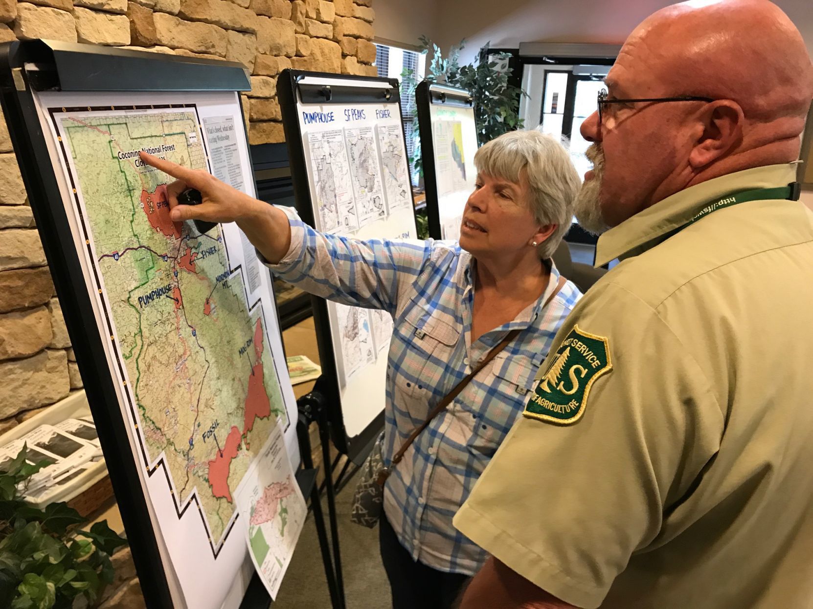 Information posted at the Coconino National Forest Supervisor's Office